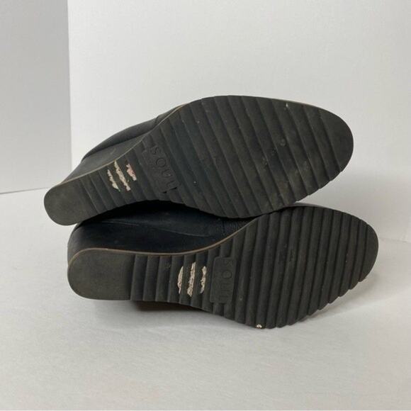 Naturalizer‎ Soul Ankle Wedge Boot Hudson Fire Lined Vegan Leather Heeled - Picture 4 of 5